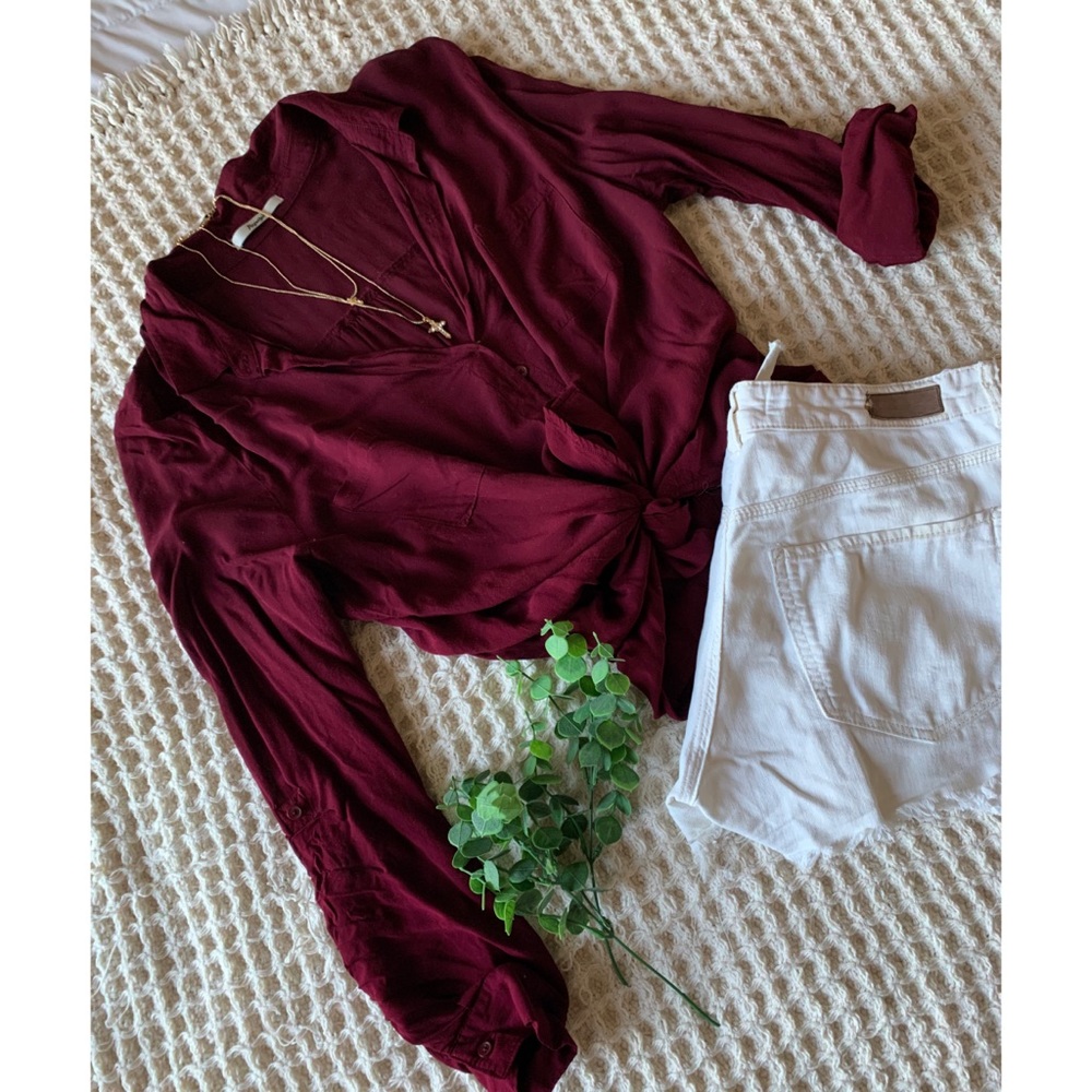 Papaya tie up blouse - cute summer top🦋